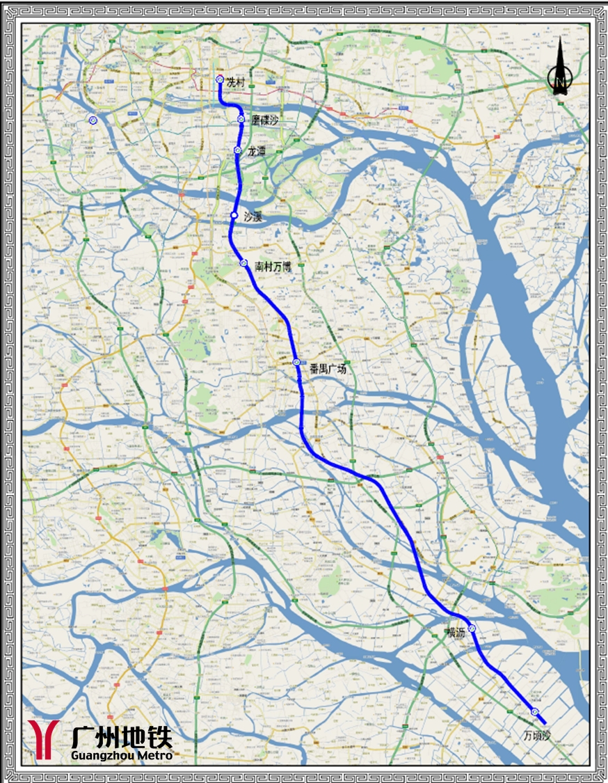 广州地铁18号线线路图(首通段).