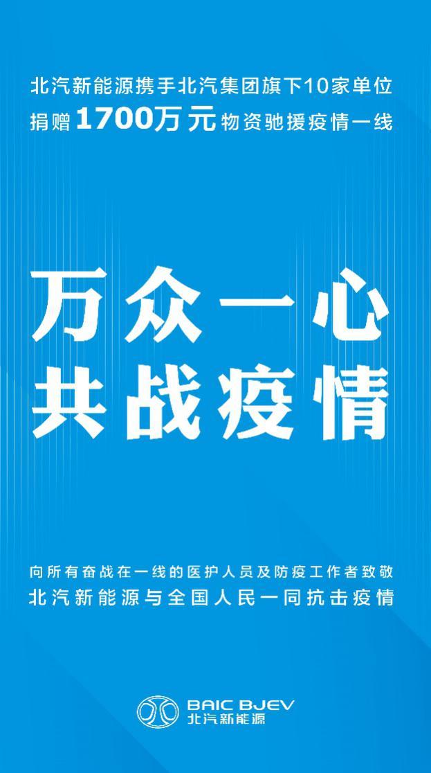 北汽新能源战疫再出手与北汽集团捐款1700万 21财经