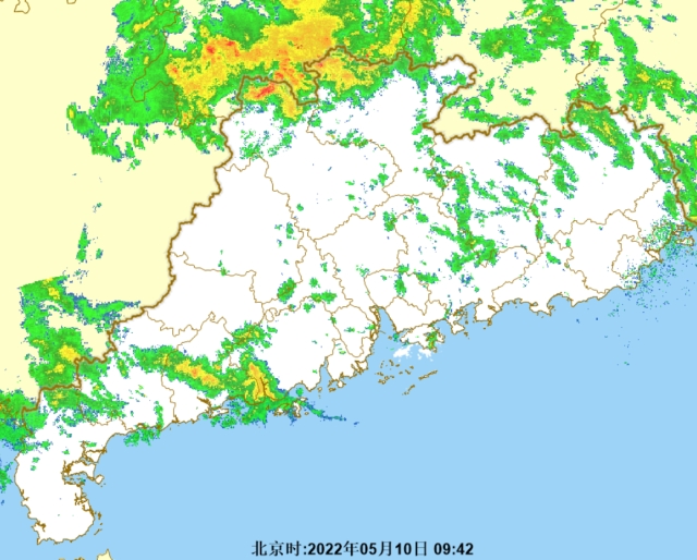 广东降雨情况。