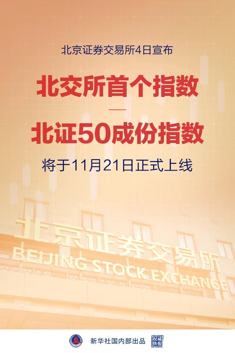 北交所首个指数将于11月21日正式上线- 21财经