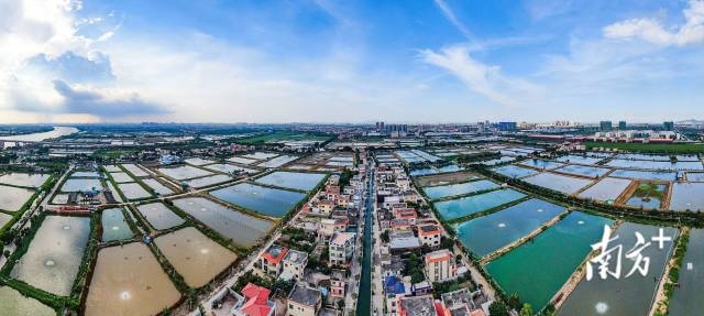 中山市接源村局部鸟瞰