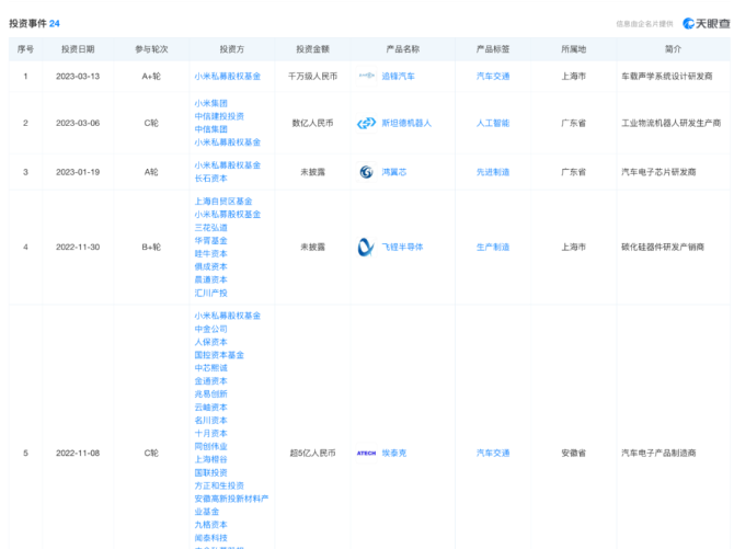 新知达人, 小米造车B面：车还没出，投资先行