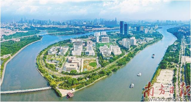 广州国际生物岛上，生物科技企业云集。南方日报记者张冠军摄