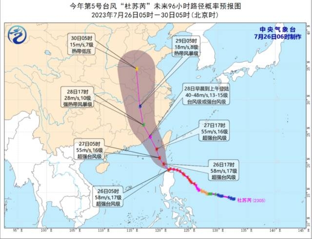 台风路径预测图。