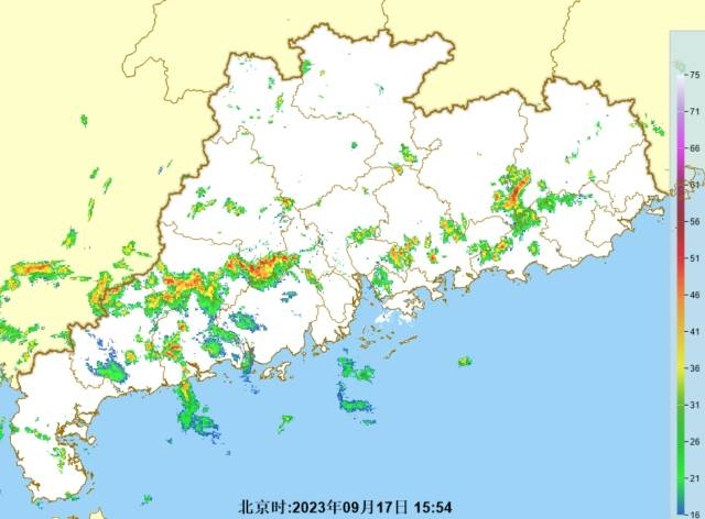全省降雨分布。