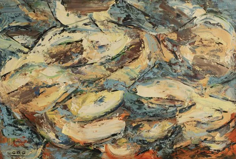 色聚—高大钢抽象油画作品- 21经济网