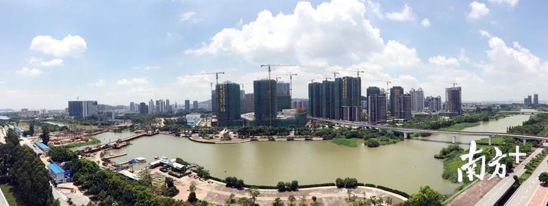 2015年6月18日，南沙蕉门河中心区区块。