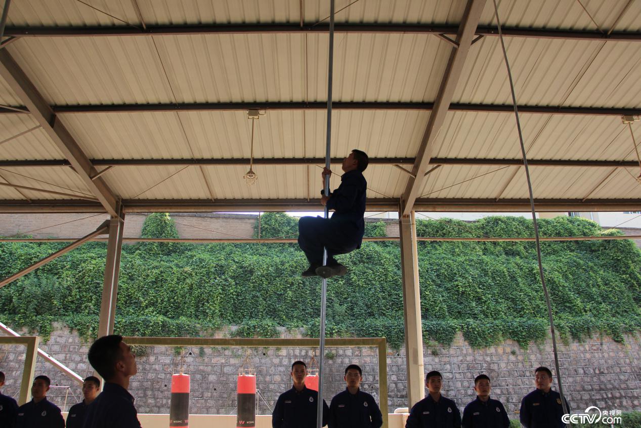 昆明市森林消防支队消防员在进行日常训练。(徐辉/摄)